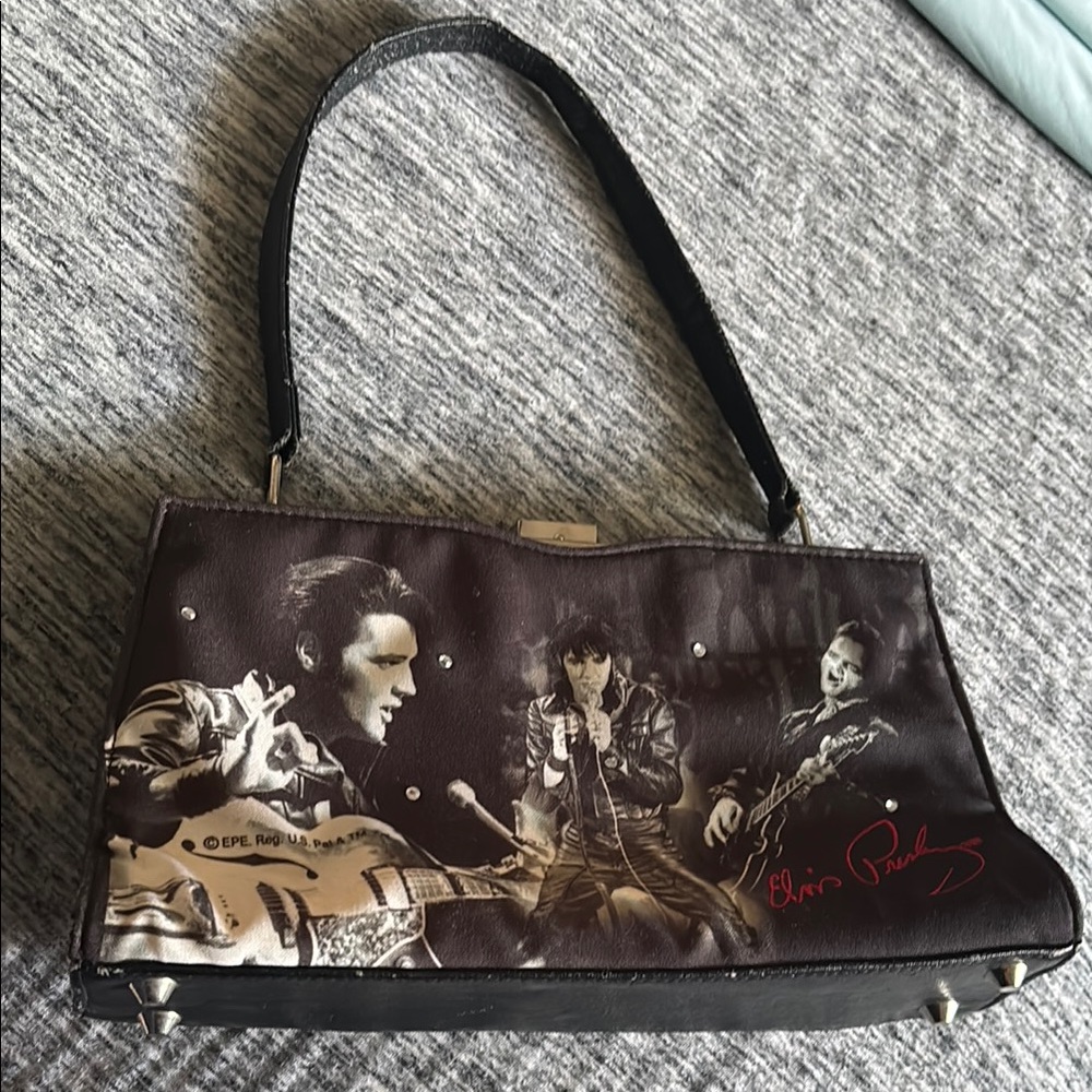 Elvis Presley Black Unique Ashley M Handbag